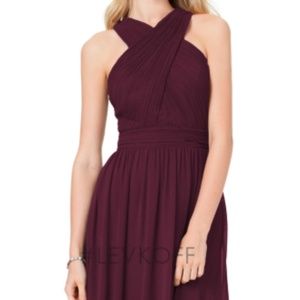 Bill Levkoff Bridesmaid Criss Cross Neck